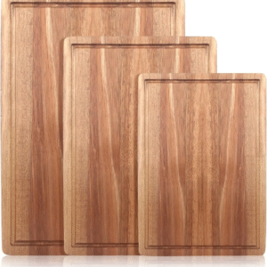 3 Pa Solid Acacia Wood Cutting Boards Set